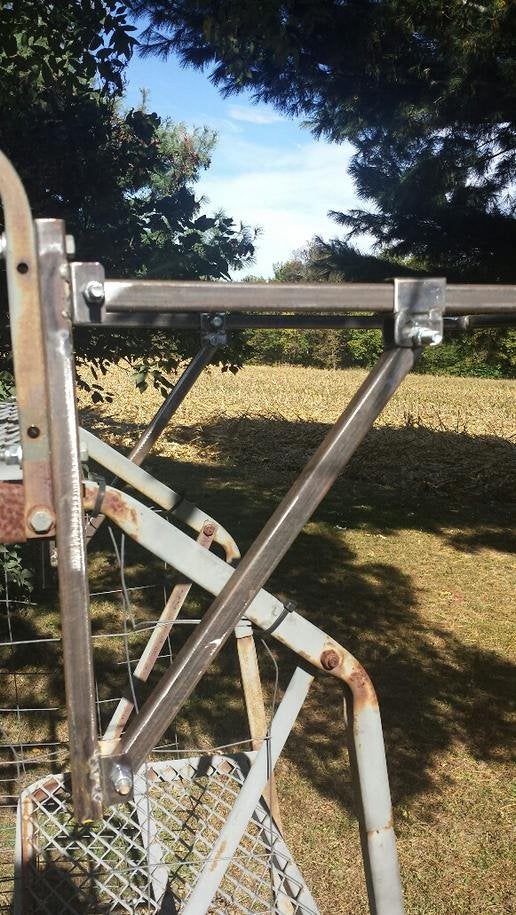 Adding a shooting rail/foot rest to an old ladder stand